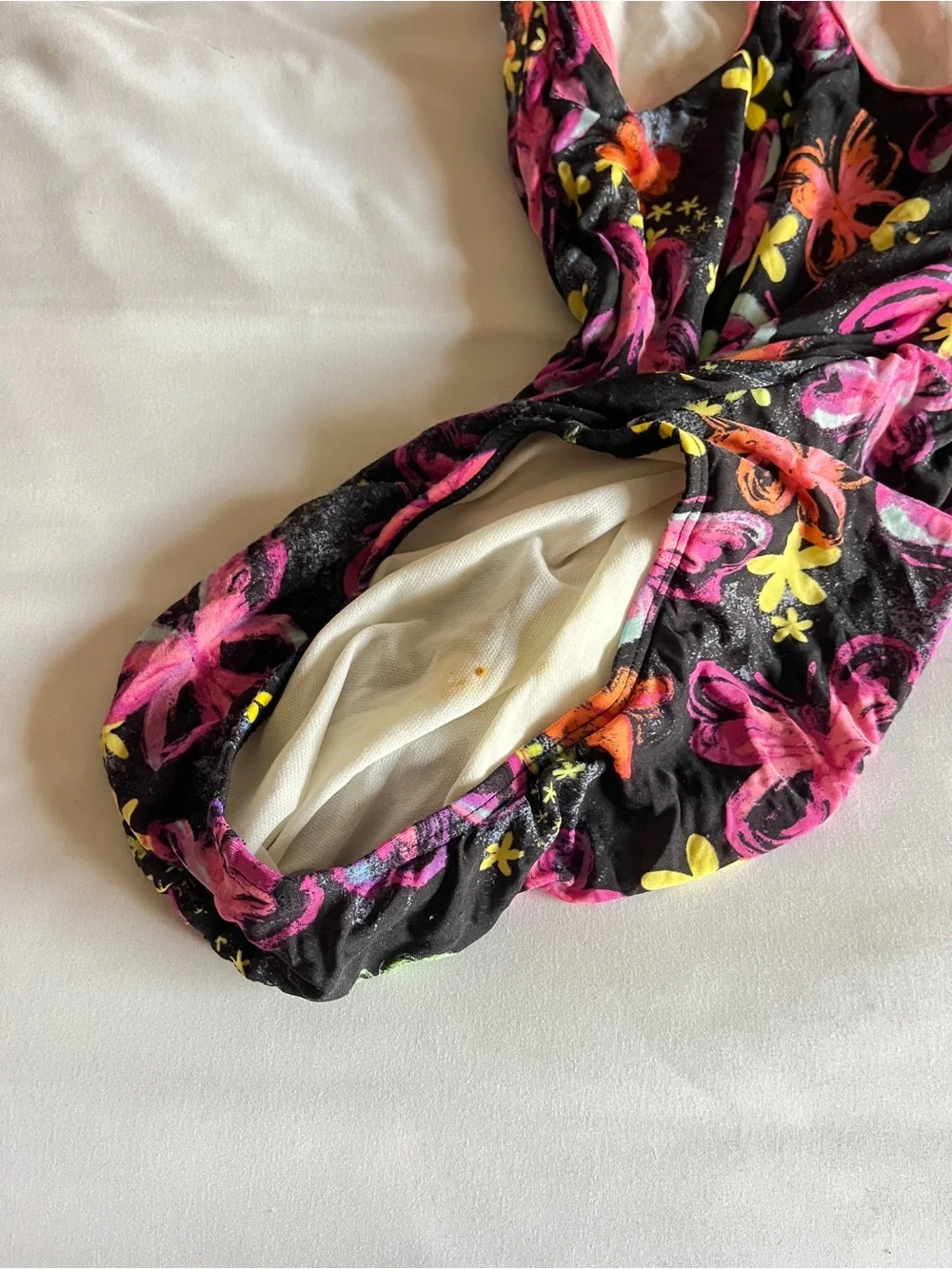 Speedo Girls Floral Butterfly Racerback One Piece Swimsuit Swimwear Size 14